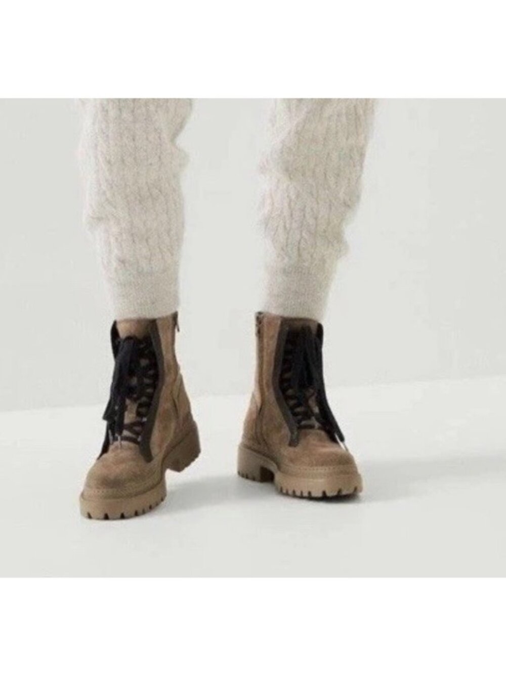 BRUNELLO CUCINELLI Suede Boots Monili Trims Size 40.5 EU 10.5 US Grey New $1183 - Picture 11 of 11